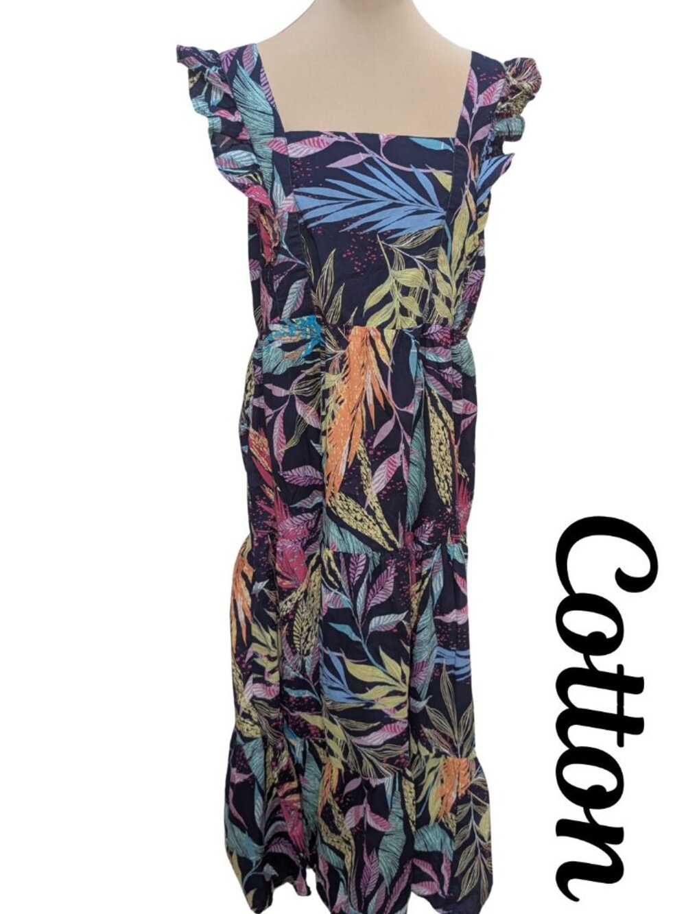 Beachlunchlounge Tropical Cotton Maxi Dress